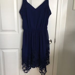 Blue chiffon dress